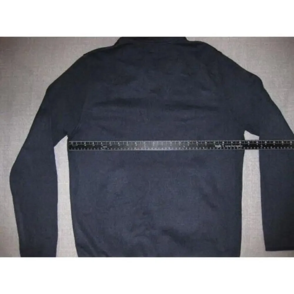 J Crew Mercantile‎ Men Sweater Size Medium Quarter Zip Kangaroo Pouch Blue